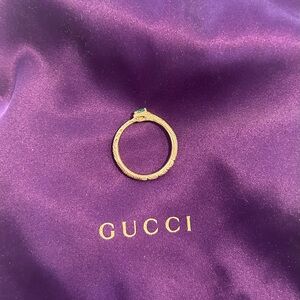 Gucci Ouroboros 18K Yellow Gold & Emerald Ring (Brand New Never Worn.)